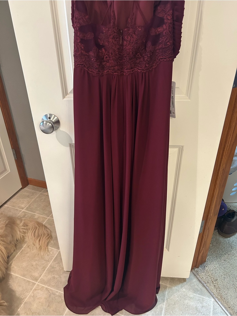 Azazie Ginger Allure Cabernet Maxi Dress NWT - Picture 10 of 15